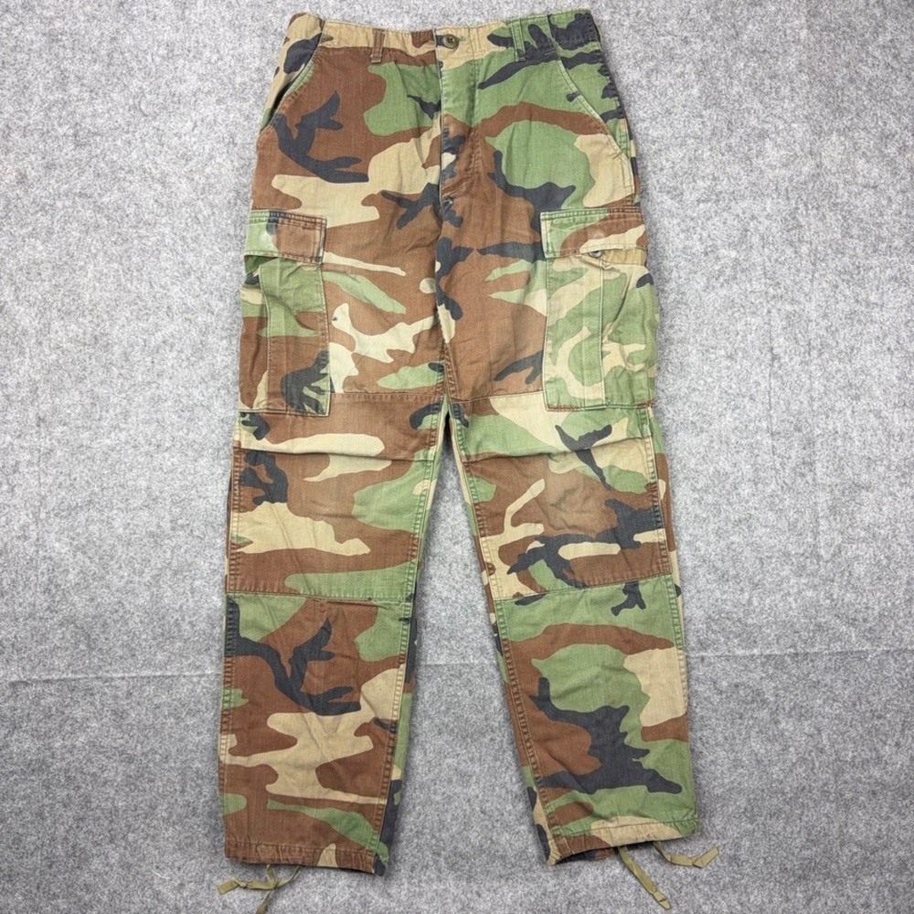 VTG Military Trousers Mens 28x30 Camo‎ Woodland Cargo Combat Pants Propper 90s